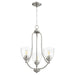 Myhouse Lighting Quorum - 6069-3-265 - Three Light Chandelier - Barkley - Satin Nickel w/ Clear/Seeded