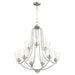 Myhouse Lighting Quorum - 6069-9-265 - Nine Light Chandelier - Barkley - Satin Nickel w/ Clear/Seeded