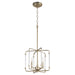 Myhouse Lighting Quorum - 6114-3-80 - Three Light Pendant - Optic - Aged Brass