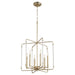 Myhouse Lighting Quorum - 6114-6-80 - Six Light Pendant - Optic - Aged Brass