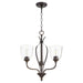 Myhouse Lighting Quorum - 6127-3-286 - Three Light Chandelier - Jardin - Oiled Bronze w/ Clear/Seeded