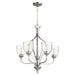 Myhouse Lighting Quorum - 6127-5-265 - Five Light Chandelier - Jardin - Satin Nickel w/ Clear/Seeded