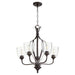 Myhouse Lighting Quorum - 6127-5-286 - Five Light Chandelier - Jardin - Oiled Bronze w/ Clear/Seeded