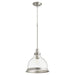 Myhouse Lighting Quorum - 6193-12-65 - One Light Pendant - Ring Lighting Series - Satin Nickel w/ Clear/Seeded