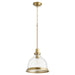 Myhouse Lighting Quorum - 6193-12-80 - One Light Pendant - Ring Lighting Series - Aged Brass w/ Clear