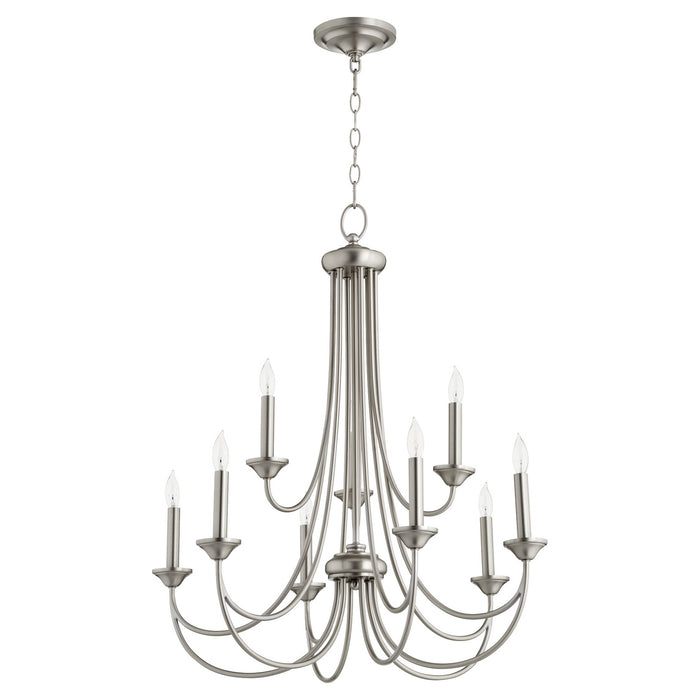 Myhouse Lighting Quorum - 6250-9-65 - Nine Light Chandelier - Brooks - Satin Nickel