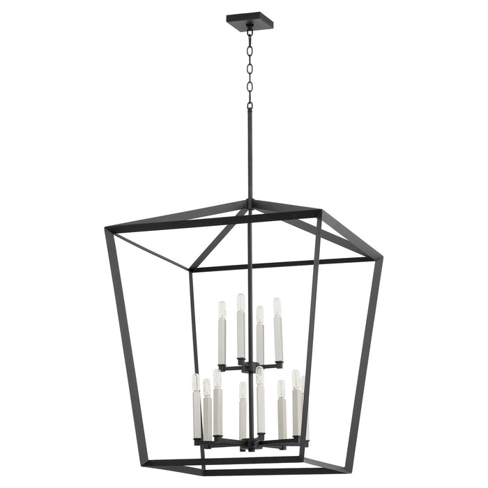 Myhouse Lighting Quorum - 6809-12-69 - 12 Light Entry Pendant - Manor - Textured Black