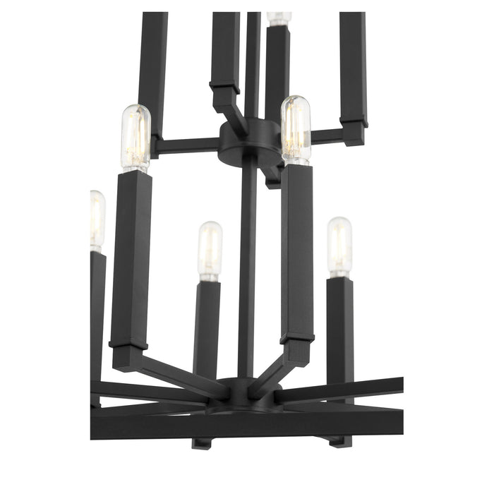 Myhouse Lighting Quorum - 6809-12-69 - 12 Light Entry Pendant - Manor - Textured Black