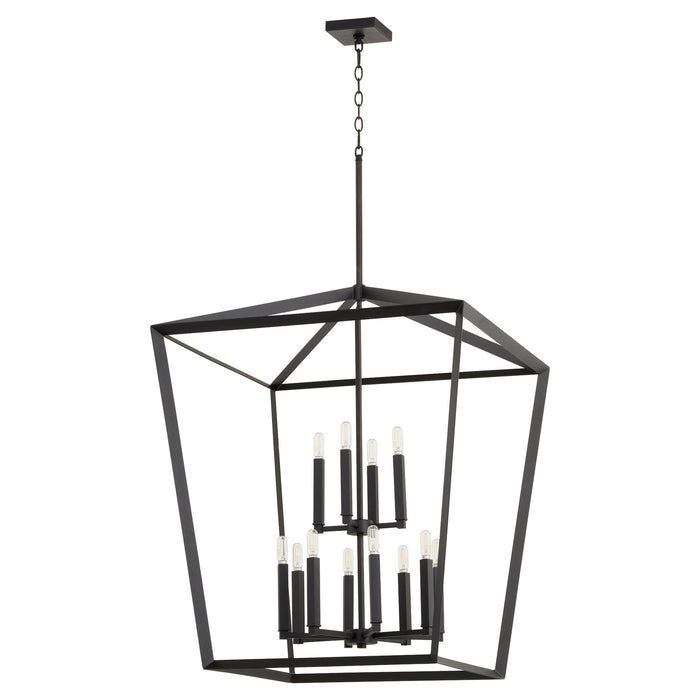 Myhouse Lighting Quorum - 6809-12-69 - 12 Light Entry Pendant - Manor - Textured Black