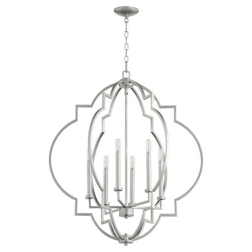 Myhouse Lighting Quorum - 6842-6-64 - Six Light Pendant - Dublin - Classic Nickel