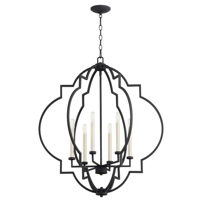 Myhouse Lighting Quorum - 6842-6-69 - Six Light Pendant - Dublin - Textured Black