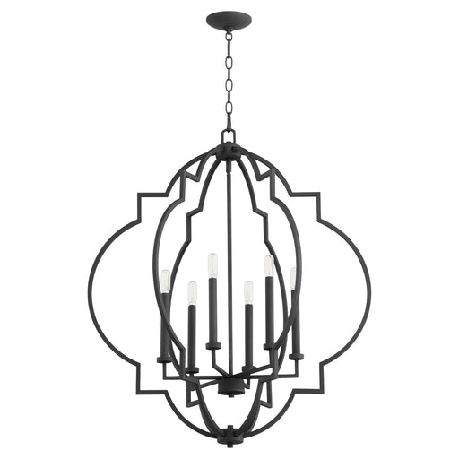 Myhouse Lighting Quorum - 6842-6-69 - Six Light Pendant - Dublin - Textured Black