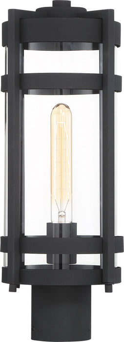 Myhouse Lighting Nuvo Lighting - 60-6575 - One Light Post Lantern - Tofino - Textured Black / Clear Glass