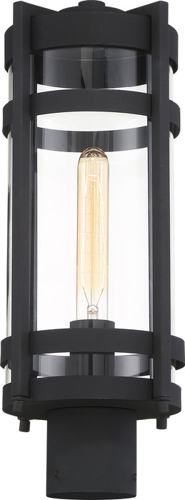 Myhouse Lighting Nuvo Lighting - 60-6575 - One Light Post Lantern - Tofino - Textured Black / Clear Glass