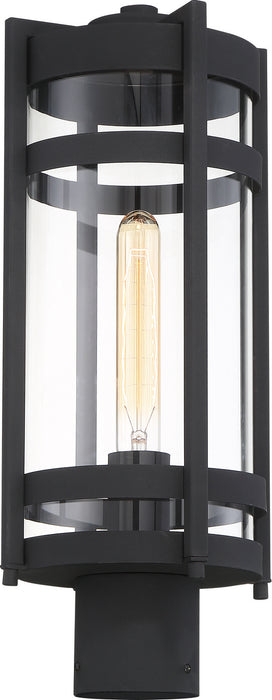 Myhouse Lighting Nuvo Lighting - 60-6575 - One Light Post Lantern - Tofino - Textured Black / Clear Glass