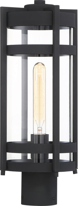 Myhouse Lighting Nuvo Lighting - 60-6575 - One Light Post Lantern - Tofino - Textured Black / Clear Glass