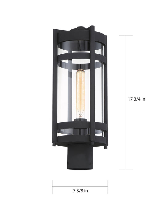 Myhouse Lighting Nuvo Lighting - 60-6575 - One Light Post Lantern - Tofino - Textured Black / Clear Glass