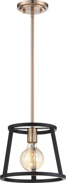 Myhouse Lighting Nuvo Lighting - 60-6641 - One Light Mini Pendant - Chassis - Copper Brushed Brass / Matte Black