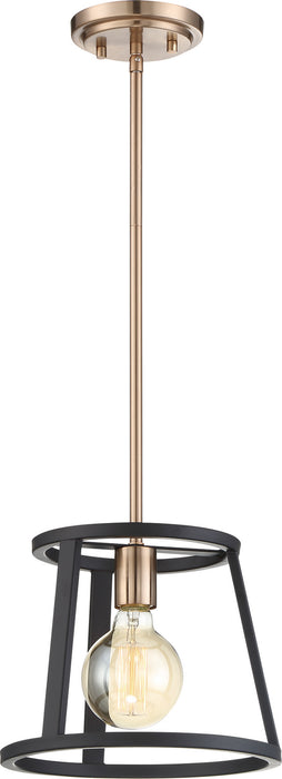 Myhouse Lighting Nuvo Lighting - 60-6641 - One Light Mini Pendant - Chassis - Copper Brushed Brass / Matte Black