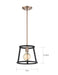 Myhouse Lighting Nuvo Lighting - 60-6641 - One Light Mini Pendant - Chassis - Copper Brushed Brass / Matte Black