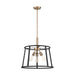 Myhouse Lighting Nuvo Lighting - 60-6642 - Three Light Pendant - Chassis - Copper Brushed Brass / Matte Black