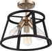 Myhouse Lighting Nuvo Lighting - 60-6643 - Three Light Semi Flush Mount - Chassis - Copper Brushed Brass / Matte Black