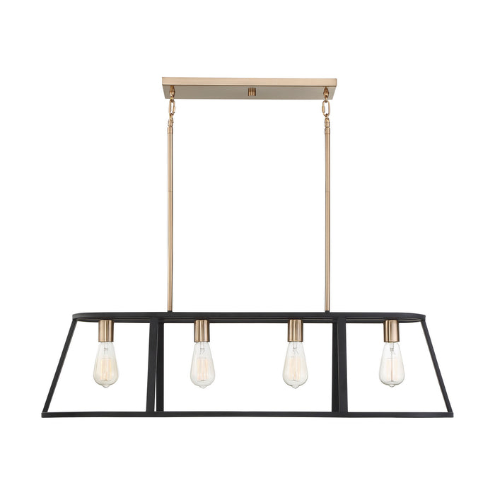 Myhouse Lighting Nuvo Lighting - 60-6644 - Four Light Island Pendant - Chassis - Copper Brushed Brass / Matte Black