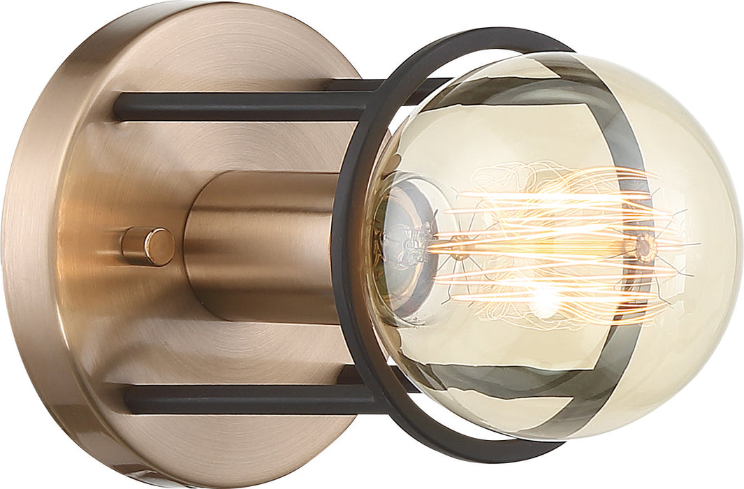 Myhouse Lighting Nuvo Lighting - 60-6651 - One Light Wall Sconce - Chassis - Copper Brushed Brass / Matte Black