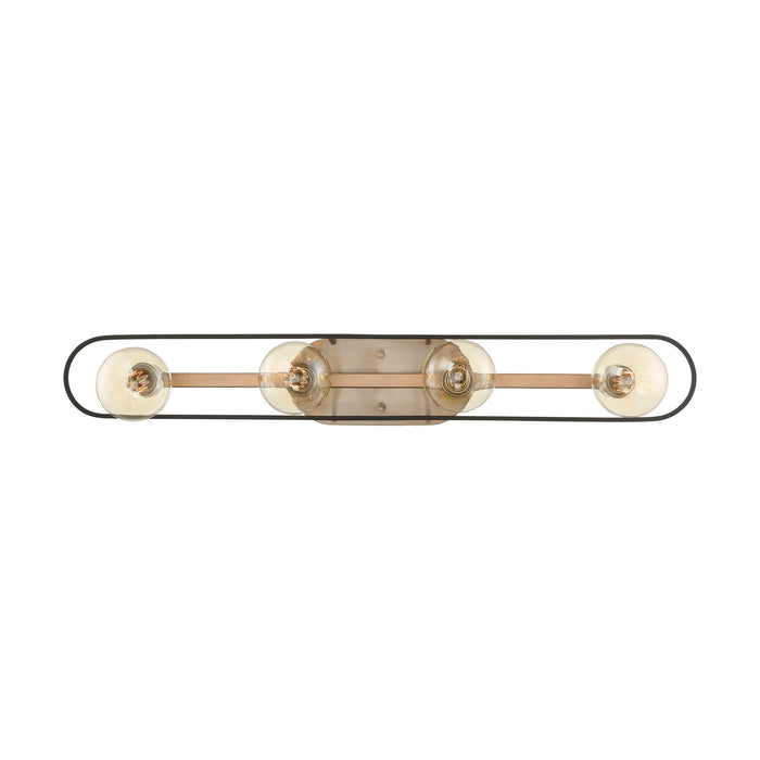 Myhouse Lighting Nuvo Lighting - 60-6654 - Four Light Vanity - Chassis - Copper Brushed Brass / Matte Black