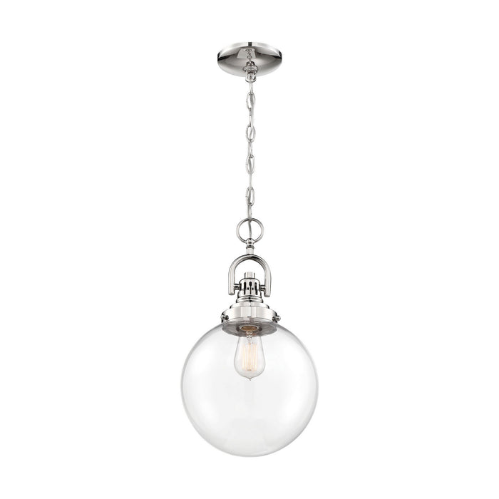 Myhouse Lighting Nuvo Lighting - 60-6672 - One Light Pendant - Skyloft - Polished Nickel / Clear Glass