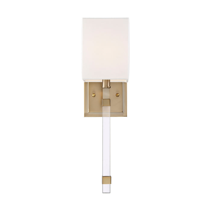 Myhouse Lighting Nuvo Lighting - 60-6681 - One Light Wall Sconce - Thompson - Burnished Brass / White