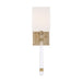 Myhouse Lighting Nuvo Lighting - 60-6681 - One Light Wall Sconce - Thompson - Burnished Brass / White