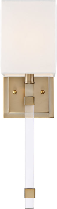 Myhouse Lighting Nuvo Lighting - 60-6681 - One Light Wall Sconce - Thompson - Burnished Brass / White