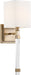 Myhouse Lighting Nuvo Lighting - 60-6681 - One Light Wall Sconce - Thompson - Burnished Brass / White