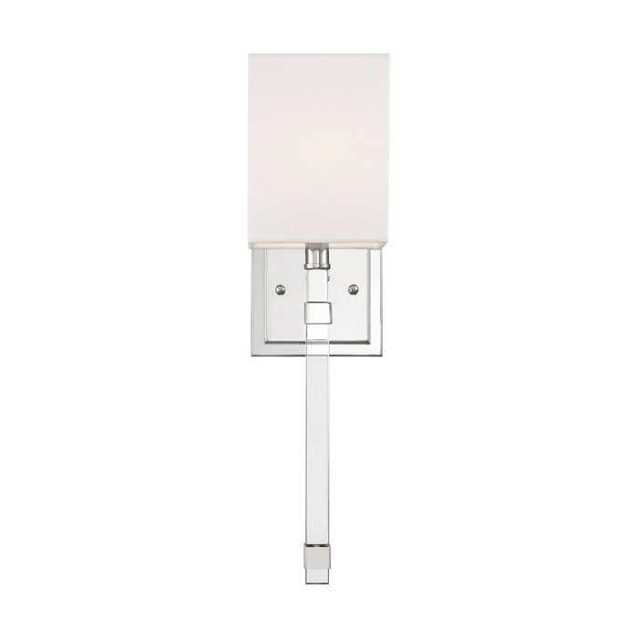 Myhouse Lighting Nuvo Lighting - 60-6682 - One Light Wall Sconce - Thompson - Polished Nickel / White Fabric