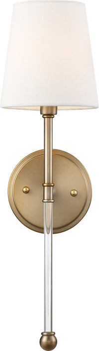 Myhouse Lighting Nuvo Lighting - 60-6687 - One Light Wall Sconce - Olmstead - Burnished Brass / White