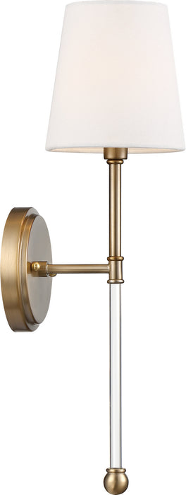 Myhouse Lighting Nuvo Lighting - 60-6687 - One Light Wall Sconce - Olmstead - Burnished Brass / White