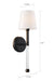 Myhouse Lighting Nuvo Lighting - 60-6689 - One Light Wall Sconce - Olmstead - Aged Bronze / White Fabric