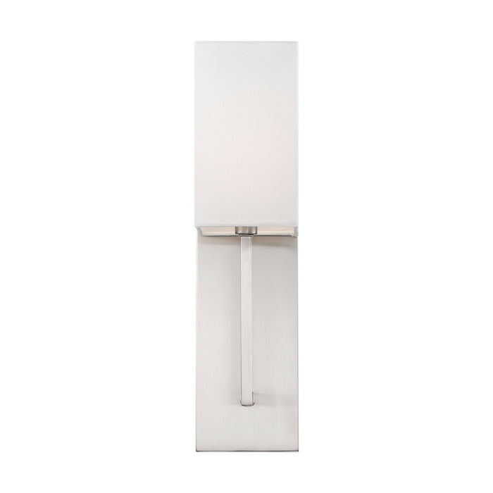 Myhouse Lighting Nuvo Lighting - 60-6691 - One Light Wall Sconce - Vesey - Brushed Nickel / White Fabric