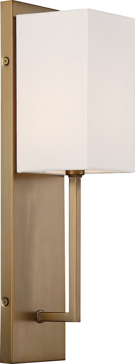 Myhouse Lighting Nuvo Lighting - 60-6692 - One Light Wall Sconce - Vesey - Burnished Brass / White