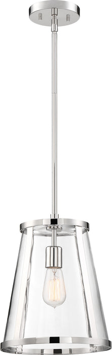 Myhouse Lighting Nuvo Lighting - 60-6698 - One Light Pendant - Bruge - Polished Nickel / Clear Glass