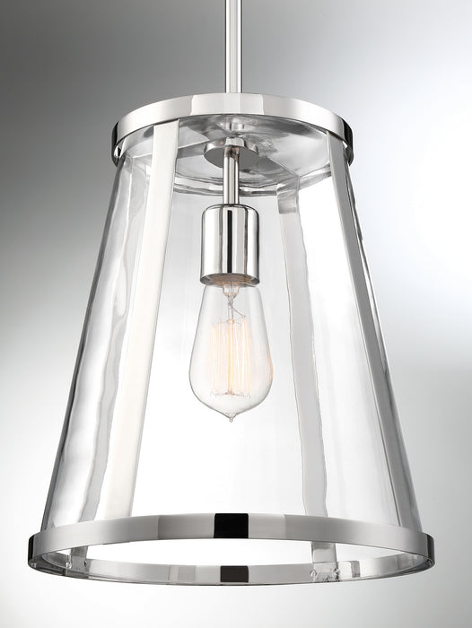 Myhouse Lighting Nuvo Lighting - 60-6698 - One Light Pendant - Bruge - Polished Nickel / Clear Glass