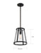 Myhouse Lighting Nuvo Lighting - 60-6699 - One Light Pendant - Bruge - Matte Black / Clear Glass