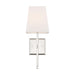 Myhouse Lighting Nuvo Lighting - 60-6708 - One Light Vanity - Highline - Polished Nickel / White Fabric