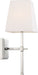 Myhouse Lighting Nuvo Lighting - 60-6708 - One Light Vanity - Highline - Polished Nickel / White Fabric