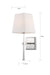 Myhouse Lighting Nuvo Lighting - 60-6708 - One Light Vanity - Highline - Polished Nickel / White Fabric