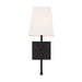 Myhouse Lighting Nuvo Lighting - 60-6709 - One Light Vanity - Highline - Aged Bronze / White Fabric