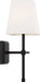 Myhouse Lighting Nuvo Lighting - 60-6709 - One Light Vanity - Highline - Aged Bronze / White Fabric