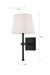 Myhouse Lighting Nuvo Lighting - 60-6709 - One Light Vanity - Highline - Aged Bronze / White Fabric