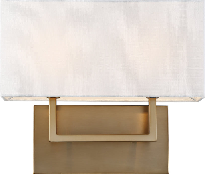 Myhouse Lighting Nuvo Lighting - 60-6717 - Two Light Vanity - Tribeca - Burnished Brass / White